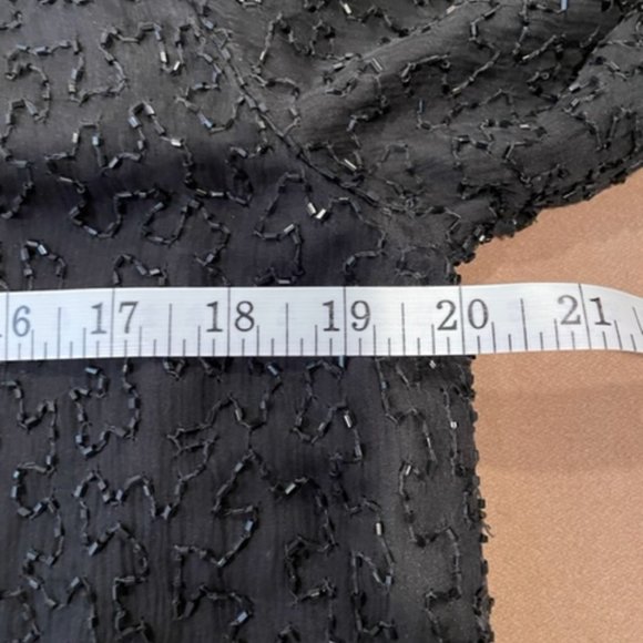 Stenay Black Beaded Evening Cardigan- Size Petite Medium - Picture 12 of 13
